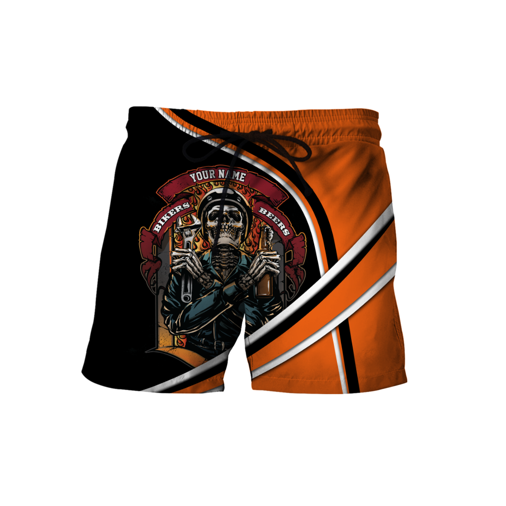 Personalized Name Motorcycle Racing 3D All Over Printed Unisex Shirts Bikers And Beer