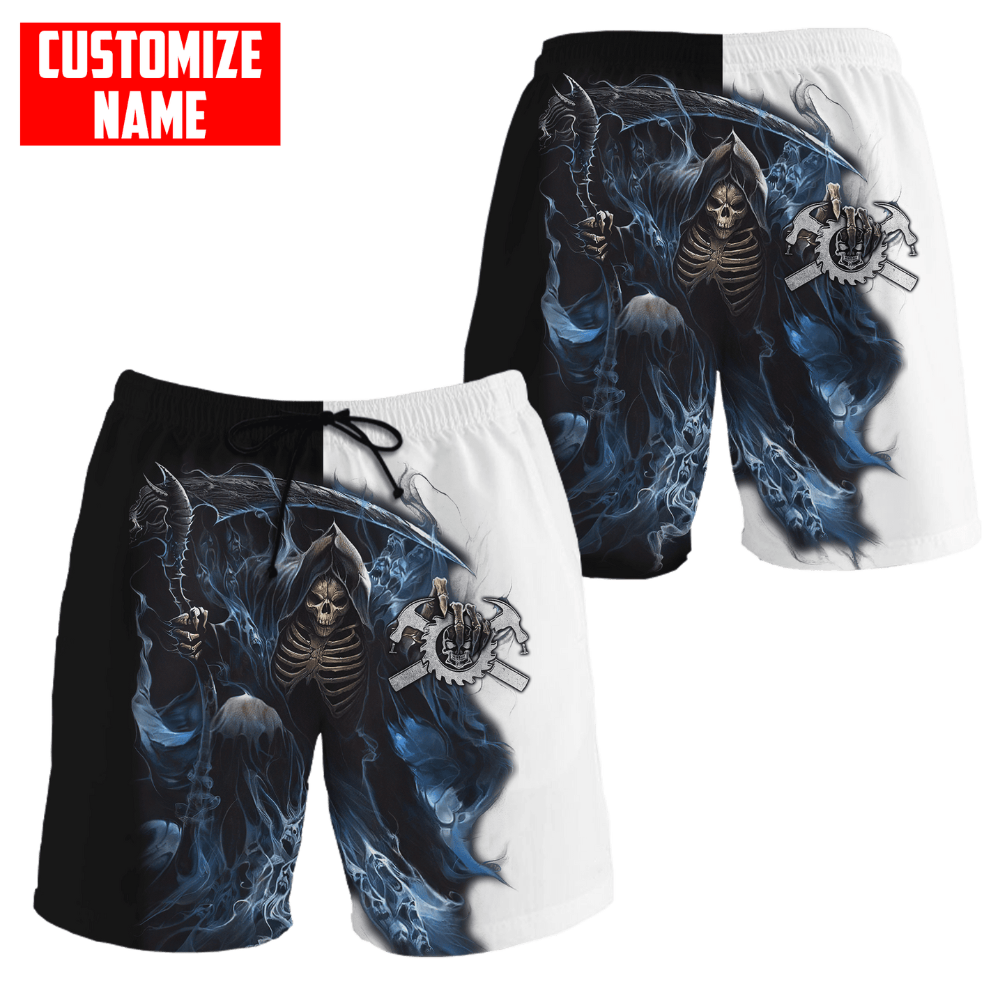 Personalized Name Carpenter 3D All Over Printed Unisex Blue Camo
