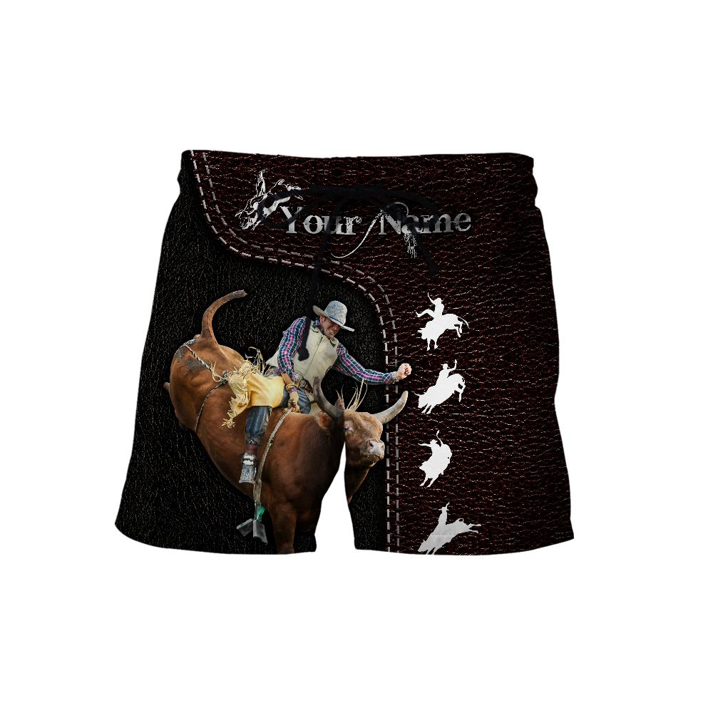 Customize Name Bull Riding 3D All Over Printed Unisex Shirts