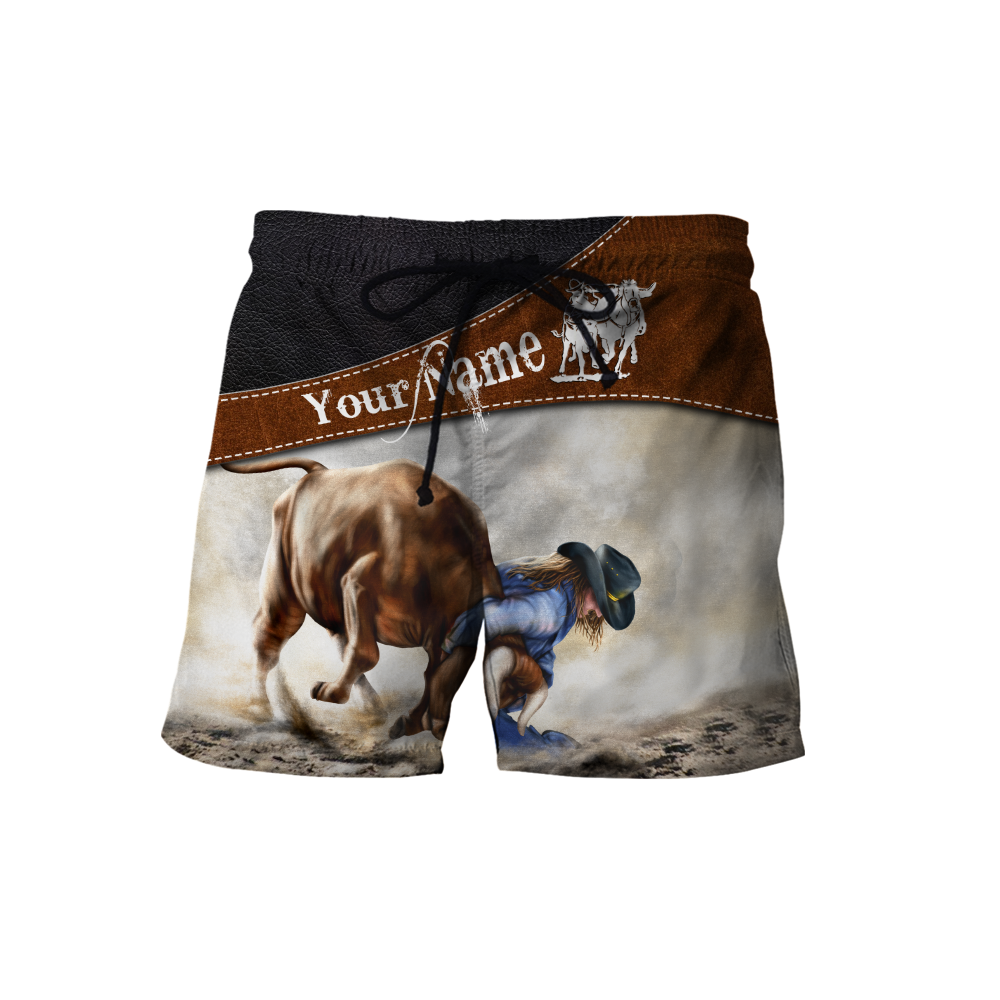 Personalized Name Bull Riding 3D All Over Printed Unisex Shirts Steer Wrestling