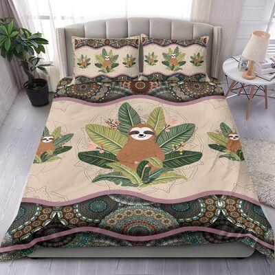 Sloth Boho Pattern Bedding Set SU080701