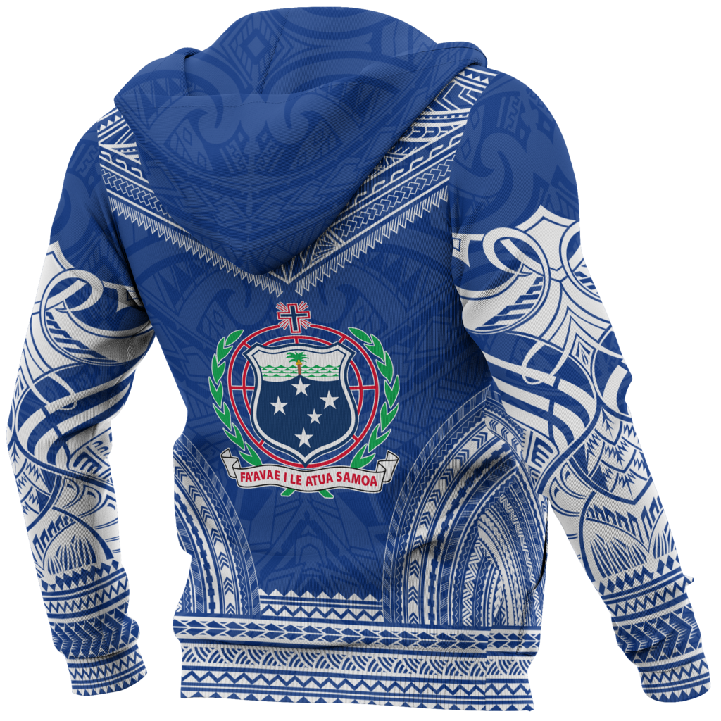 Samoa Polynesian Chief Hoodie - Blue Version - Amaze Style™-Apparel