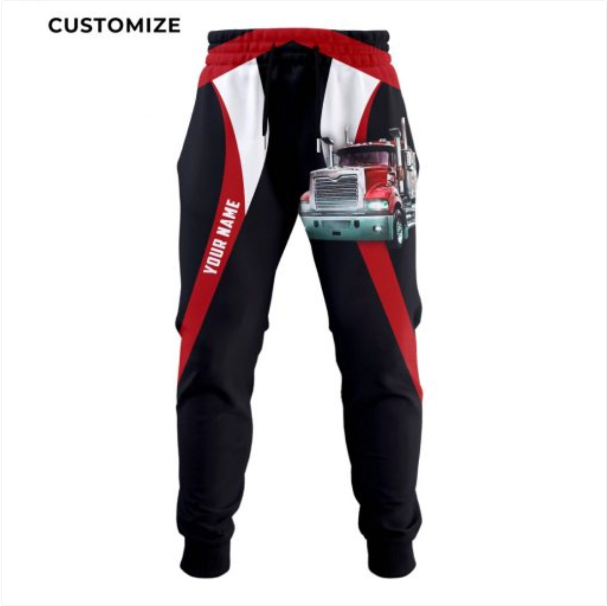 Premium Customized Trucker Red Combo Hoodie And Sweatpants MEI