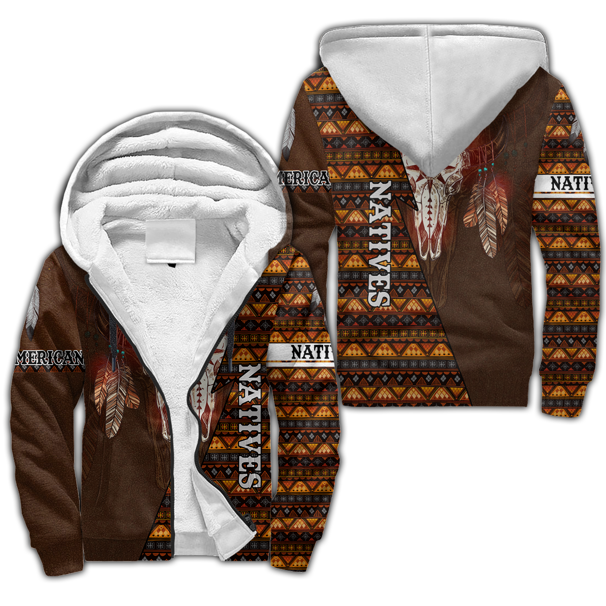 Premium Native American Bull Skull All Over Printed Shirts For Men And Women MEI