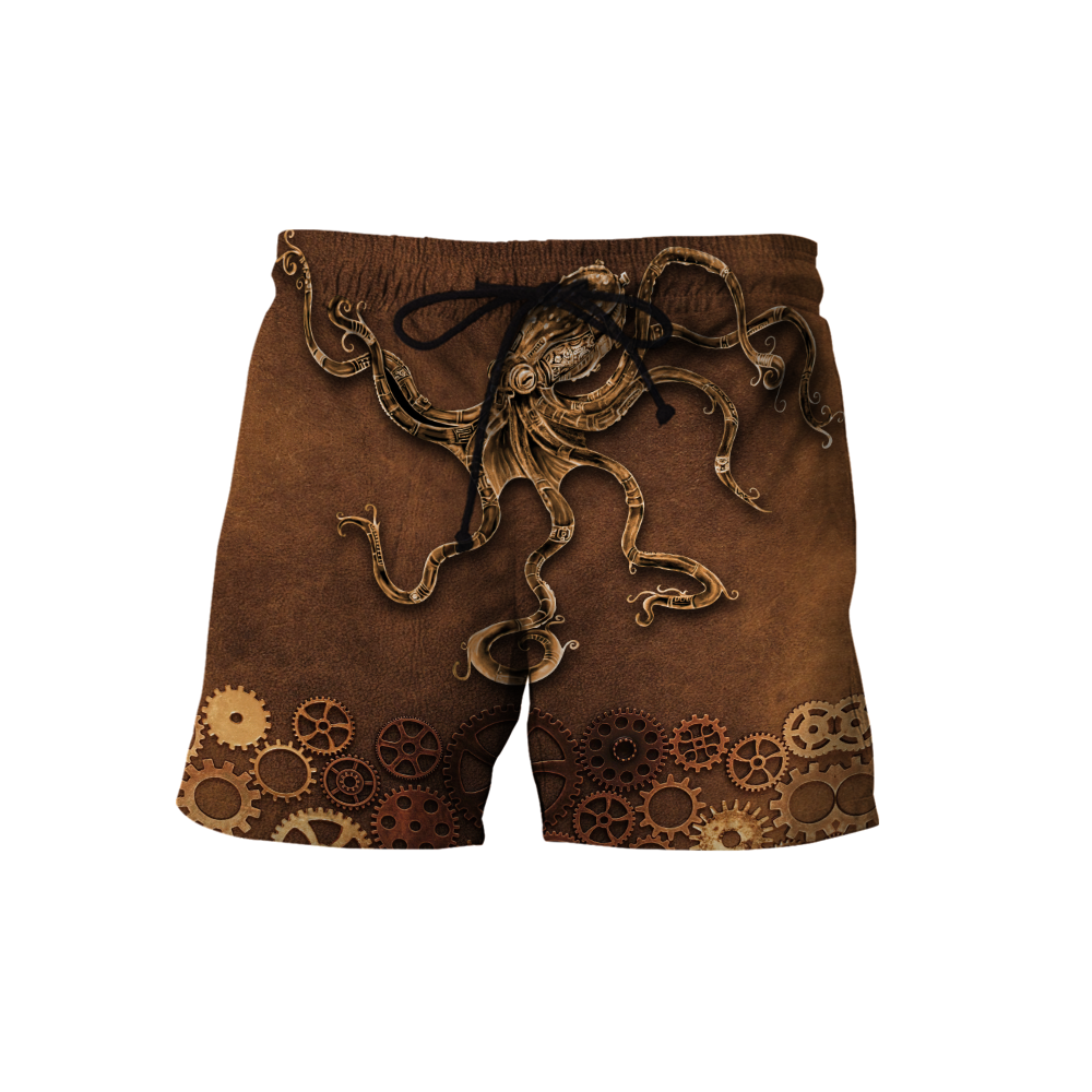 Octopus Steampunk Mechanic All Over Printed Hoodie For Men and Women TN