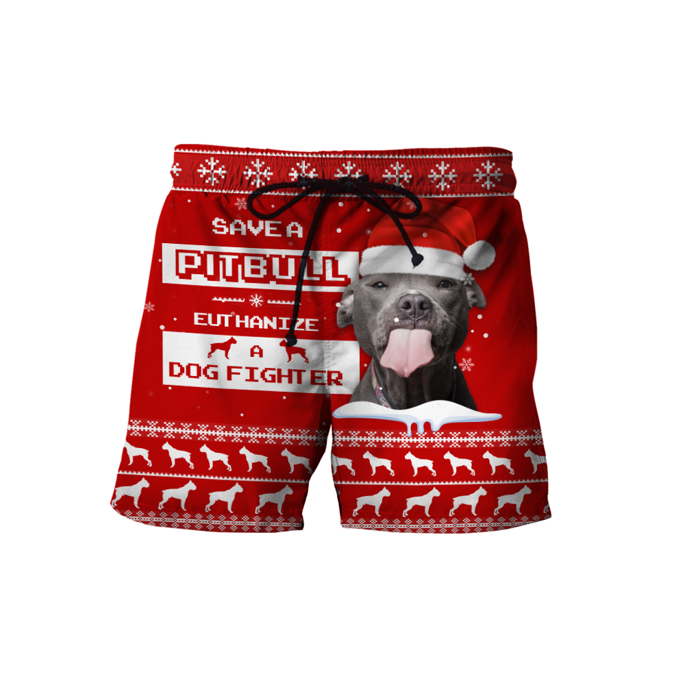 Save A Pit Bull Christmas Shirt for Men and Women NDD08102002