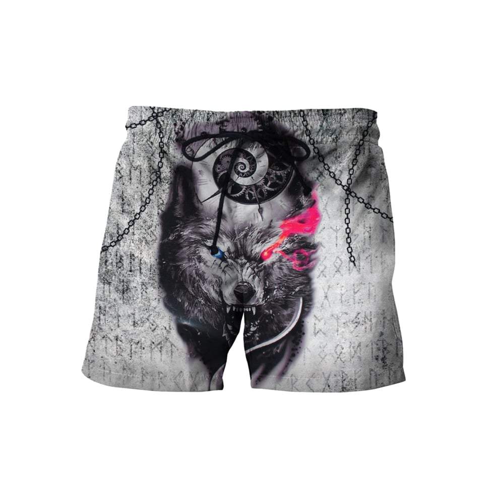 Gray Wolf Tattoo 3D Over Printed Hoodie for Men and Women-ML