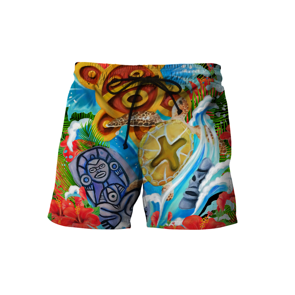 Puerto Rico Summer Sol Taino Shirt QB06232001-Apparel-TQH-Shorts-S-Vibe Cosy™