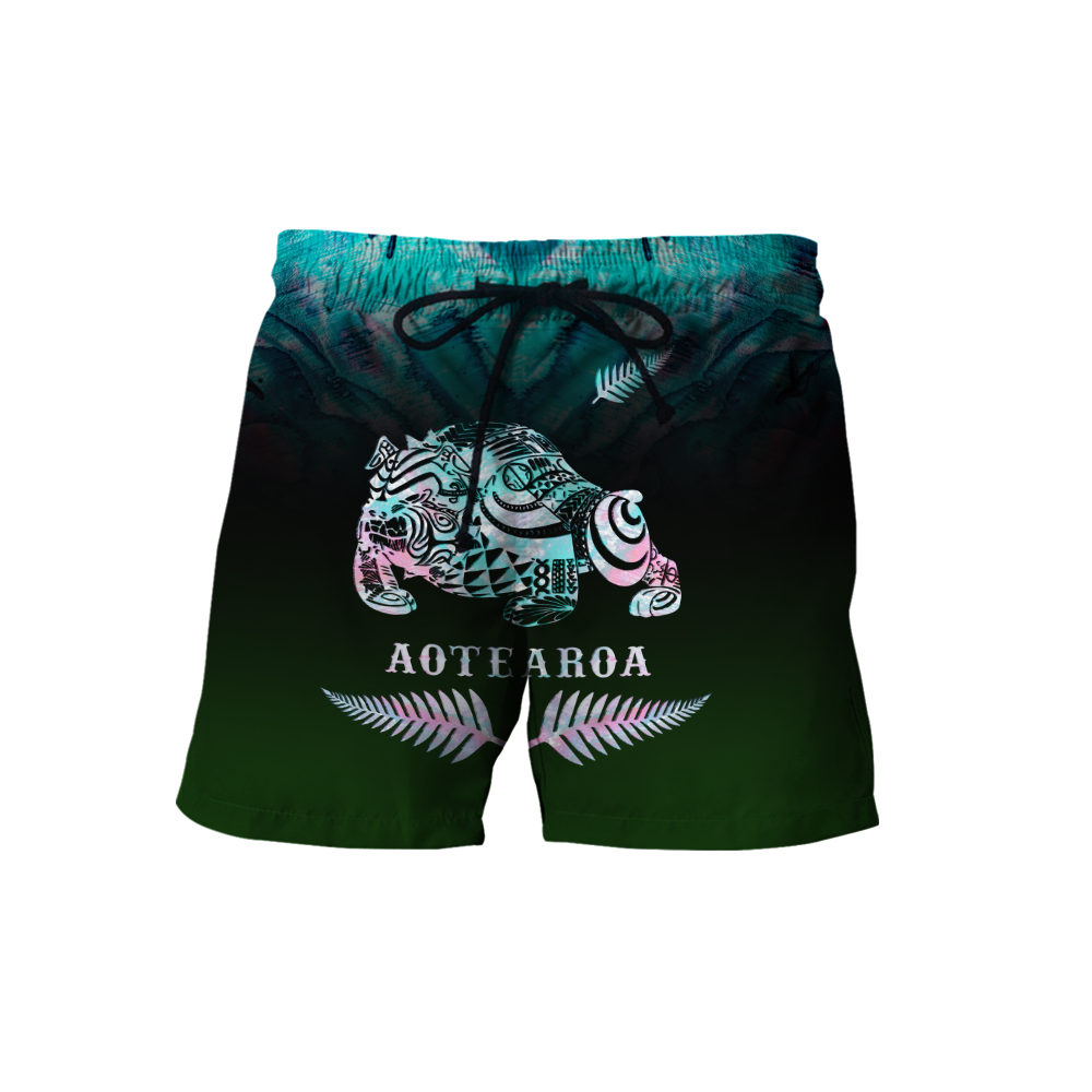 New zealand maori bulldog tattoo paua 3d all over printed shirt and short for man and women