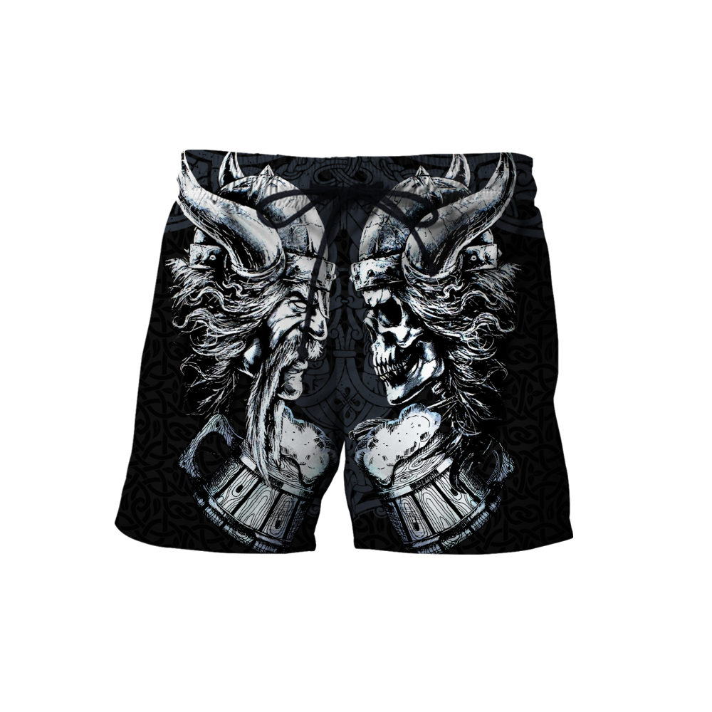 Love beer skull & viking 3D all over printed for man and women