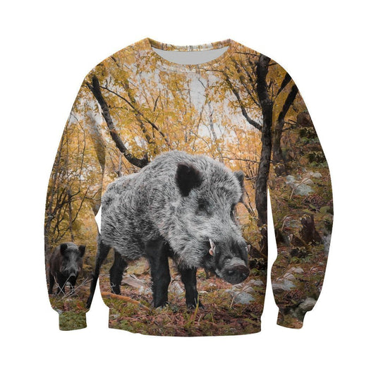 3D All Over Printed Autumn Hunting Boar Shirts and Shorts - Amaze Style™-Apparel
