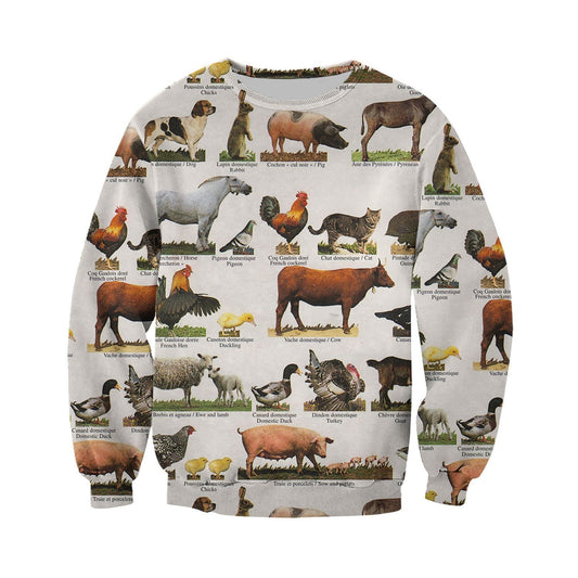 3D All Over Printed Farm Animals Shirts - Amaze Style™-Apparel