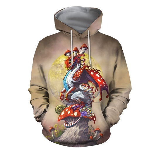 3D ALL OVER PRINTED MUSHROOM DRAGON SHIRTS-Apparel-6teenth World-Hoodie-S-Vibe Cosy™