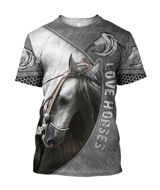 Love Beautiful Horse 3D All Over Printed Shirts MP12052001 - Amaze Style™-Apparel