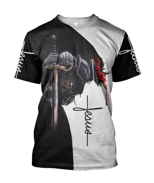 Knight God Jesus 3D All Over Printed Shirt Hoodie For Men And Women JJ060401 - Amaze Style™-Apparel