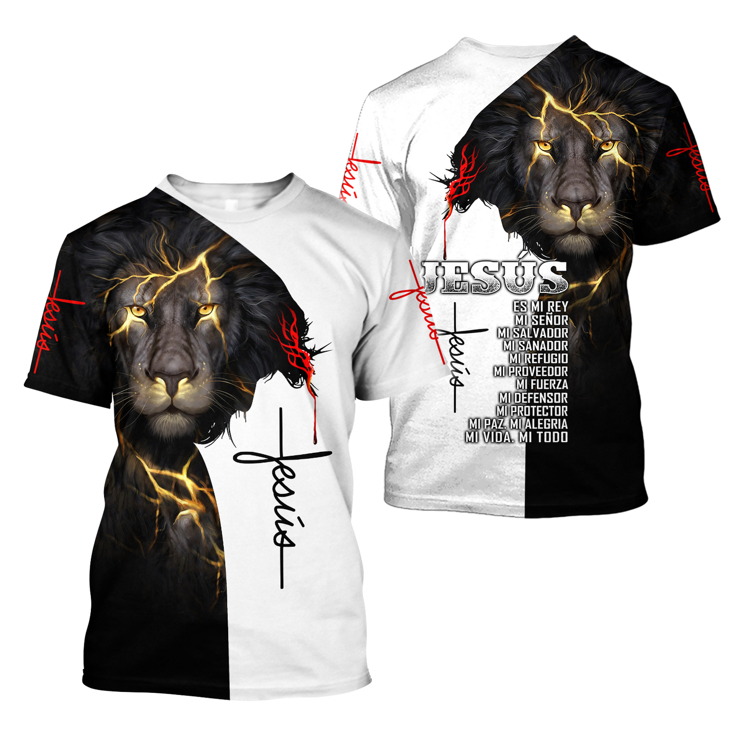 Jesús es mi rey mi señor 3D All Over Printed Shirts For Men and Women Pi12062003