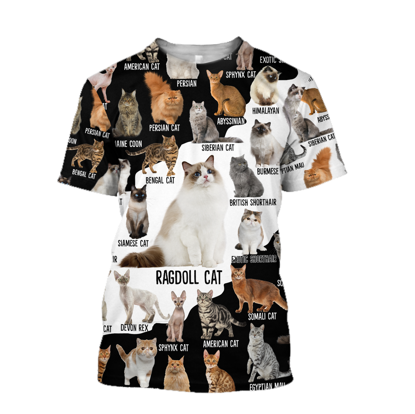 Love Cat Breeds World line premium hoodie sweatshirt