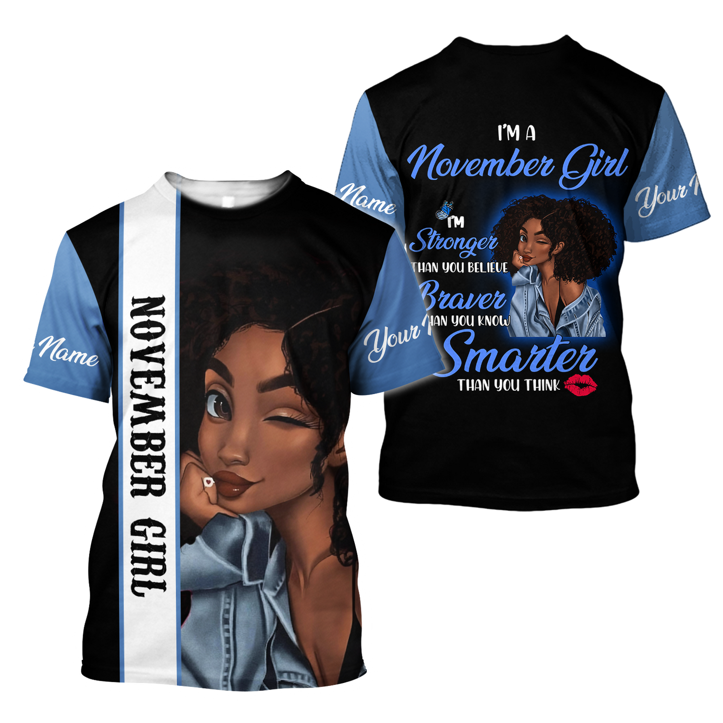 November Girl 3D All Over Printed Shirts For Women