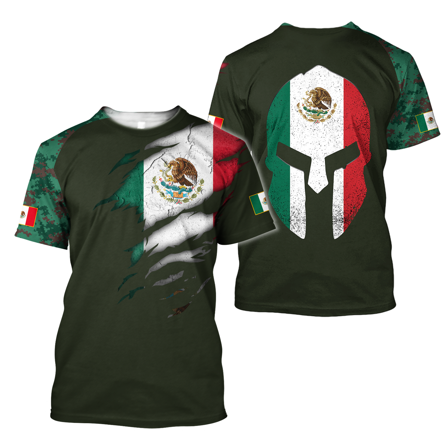 Mexico Coat Of Arm 3D All Over Printed Shirts DQB10142002