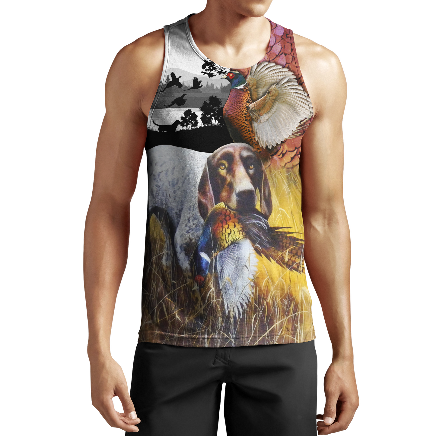 Pheasant German Shorthaired Pointer Hunting 3D All Over Printed Shirts For Men And Women JJ110201 - Amaze Style™-Apparel