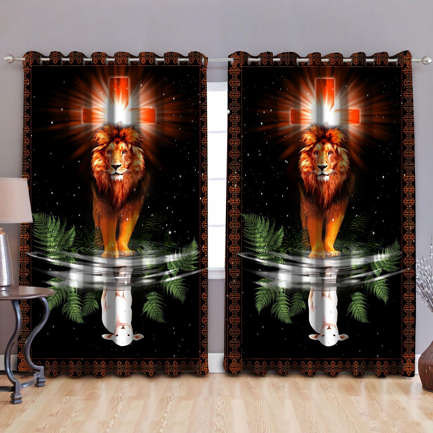 My God - Jesus Blackout Thermal Grommet Window Curtains TA041402S3