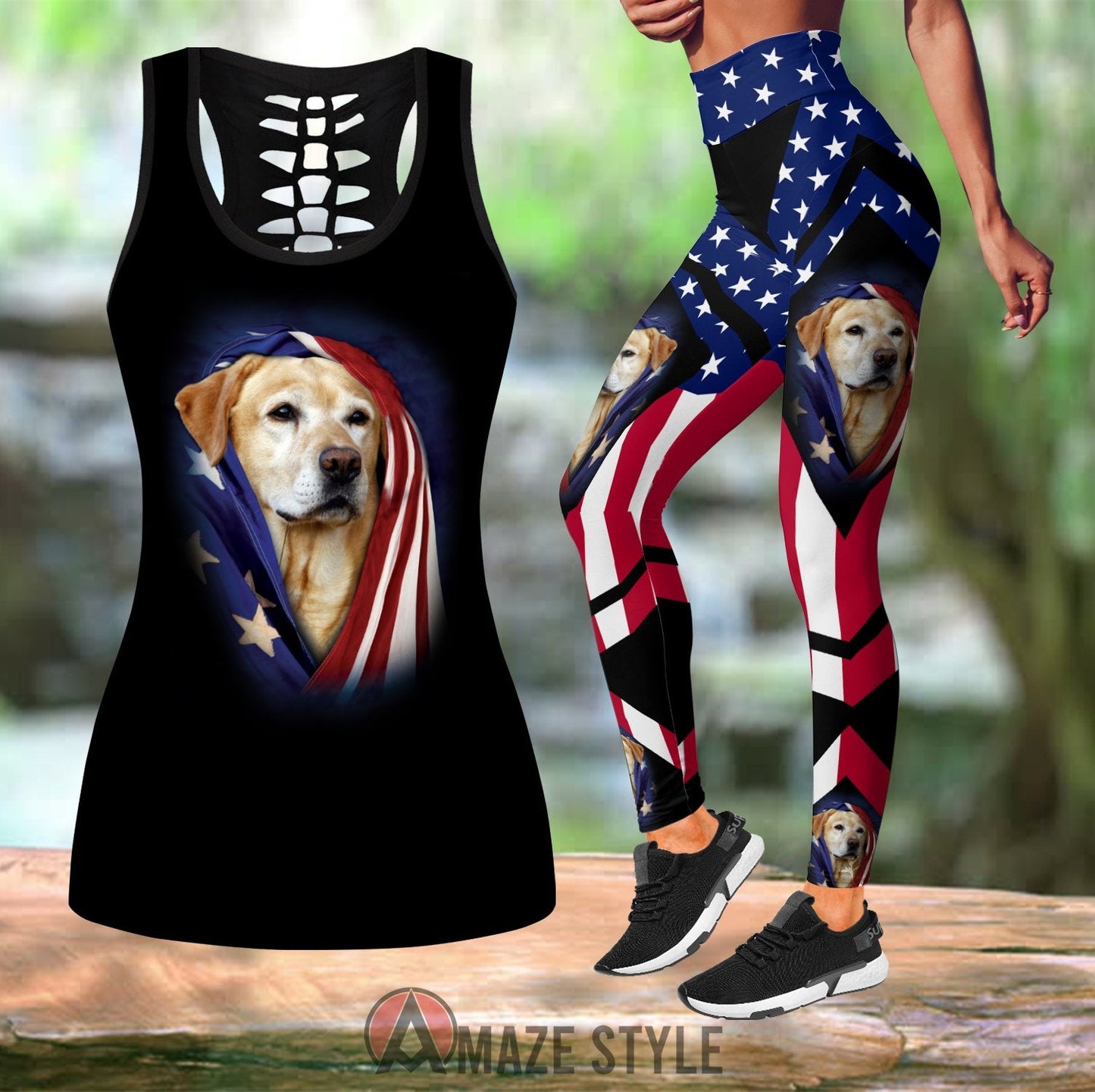 Labrador Retriever Combo Tank + Legging TR240304 - Amaze Style™-Apparel