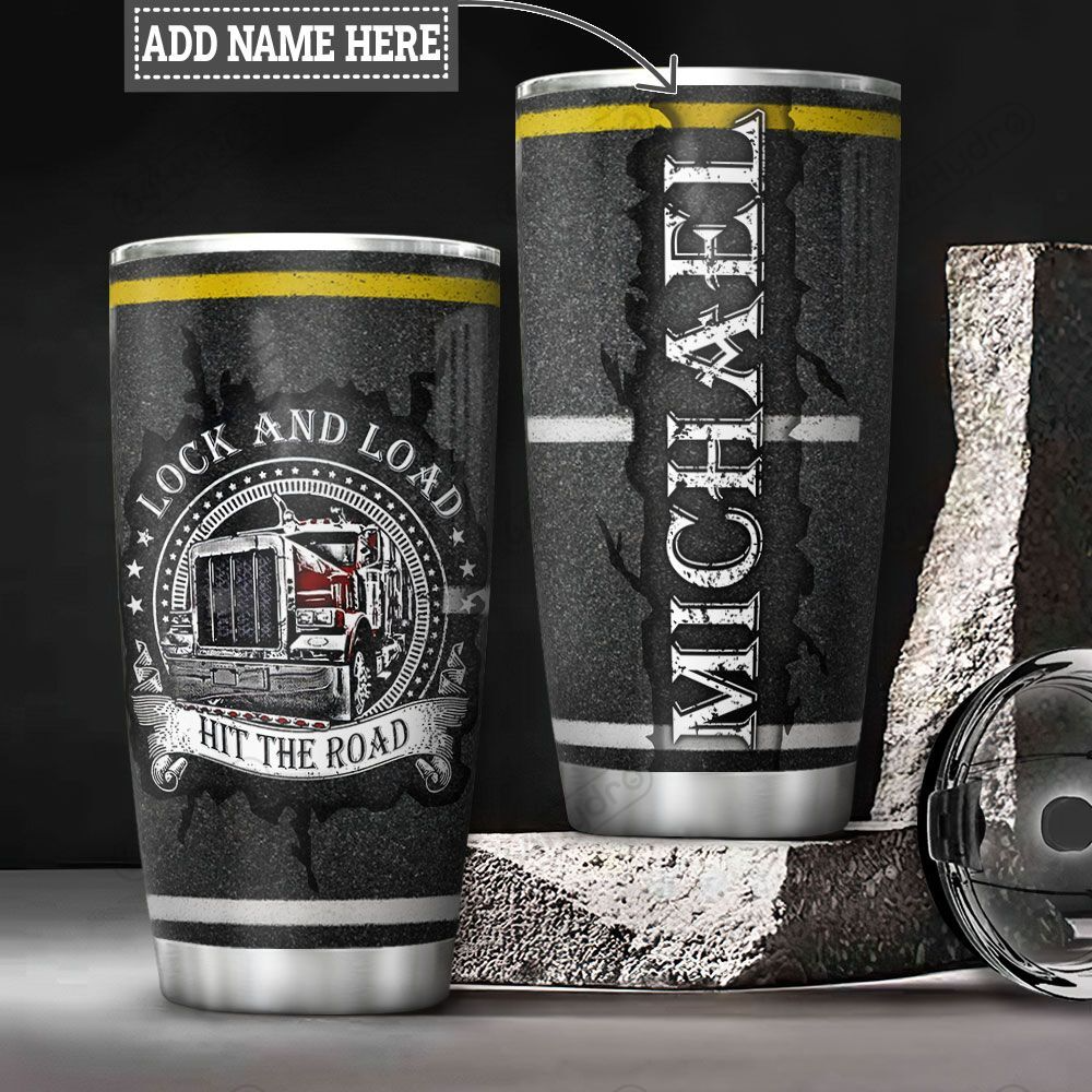 Premium 3D Printed Trucker Hit The Road Stainless Tumbler MEI