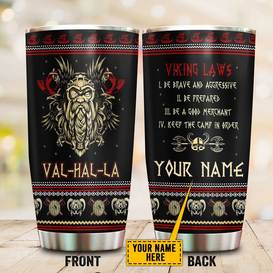 Customized Name Viking Steel Tumbler
