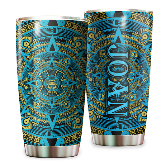 Aztec Mexico Personalized Name Stainless Steel Tumbler 20Oz