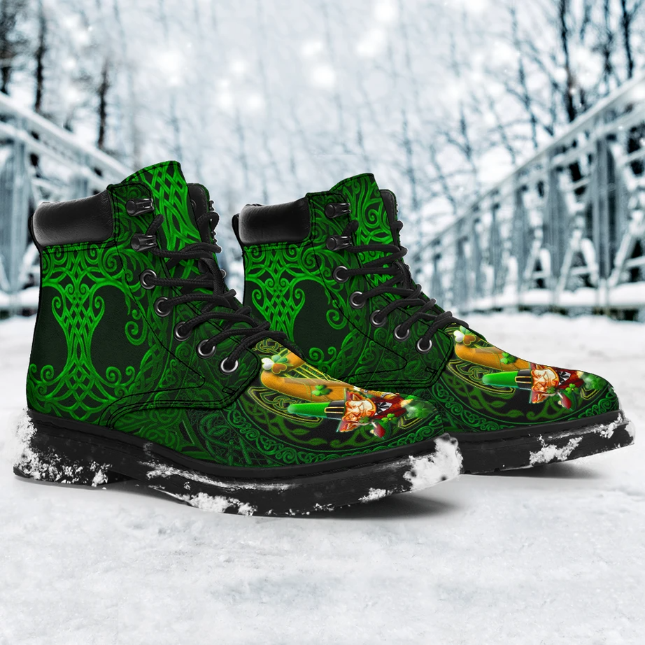 Premium 3D Lucky Irish Harp Leprecheun Boots MEI