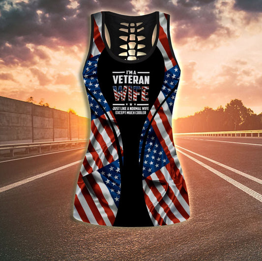 US Veteran Wife Combo (Legging+Tank) for women
