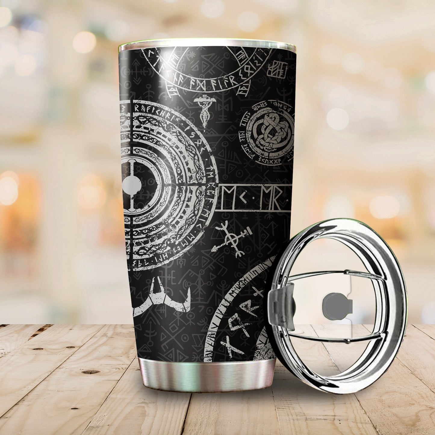 Vikings Tattoo Style Tumbler - Amaze Styleβ’-