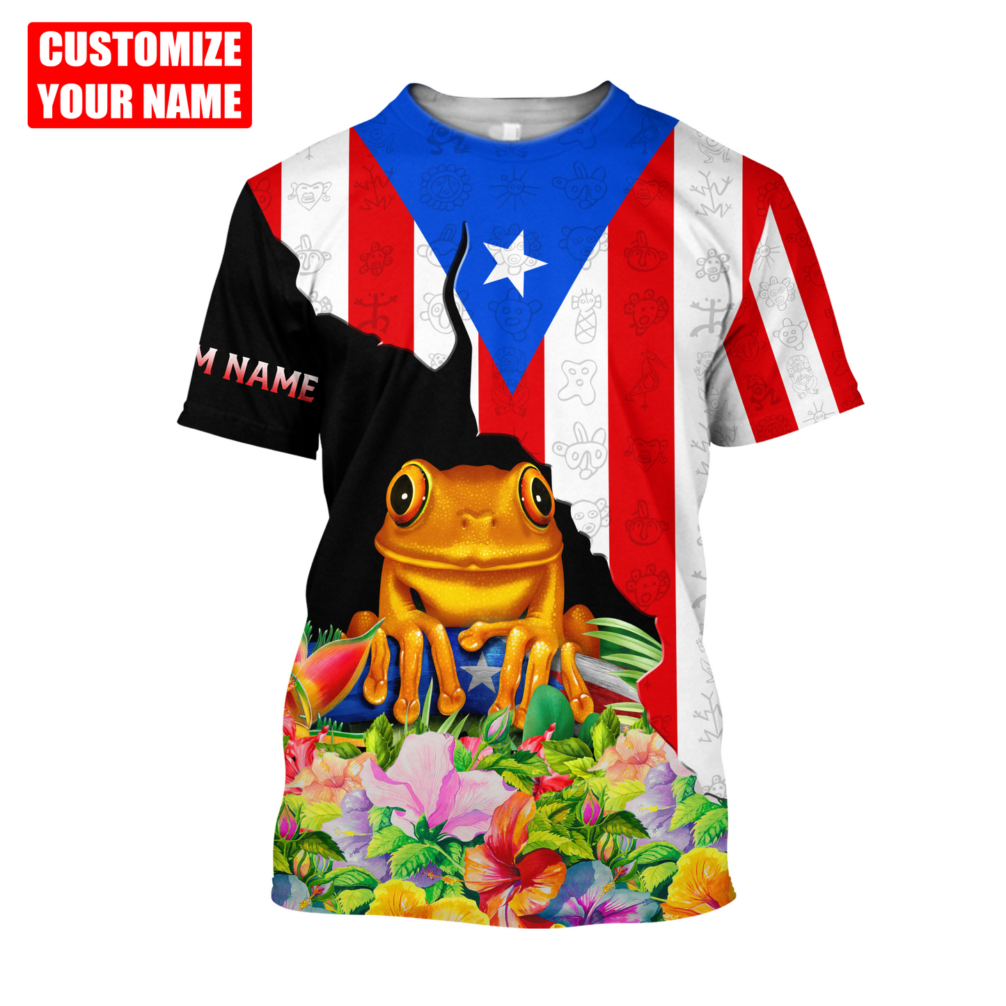 Customize Name Puerto Rico Combo T-Shirt / Board Short