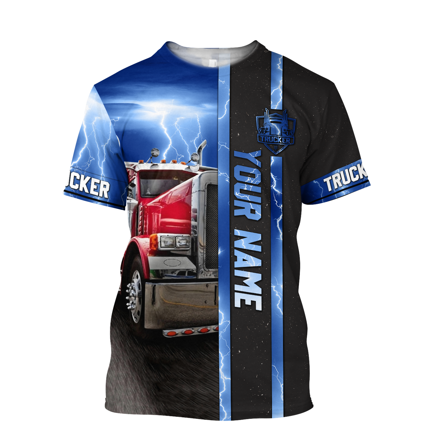 Personalized Name Trucker 3D All Over Printed Unisex Shirts