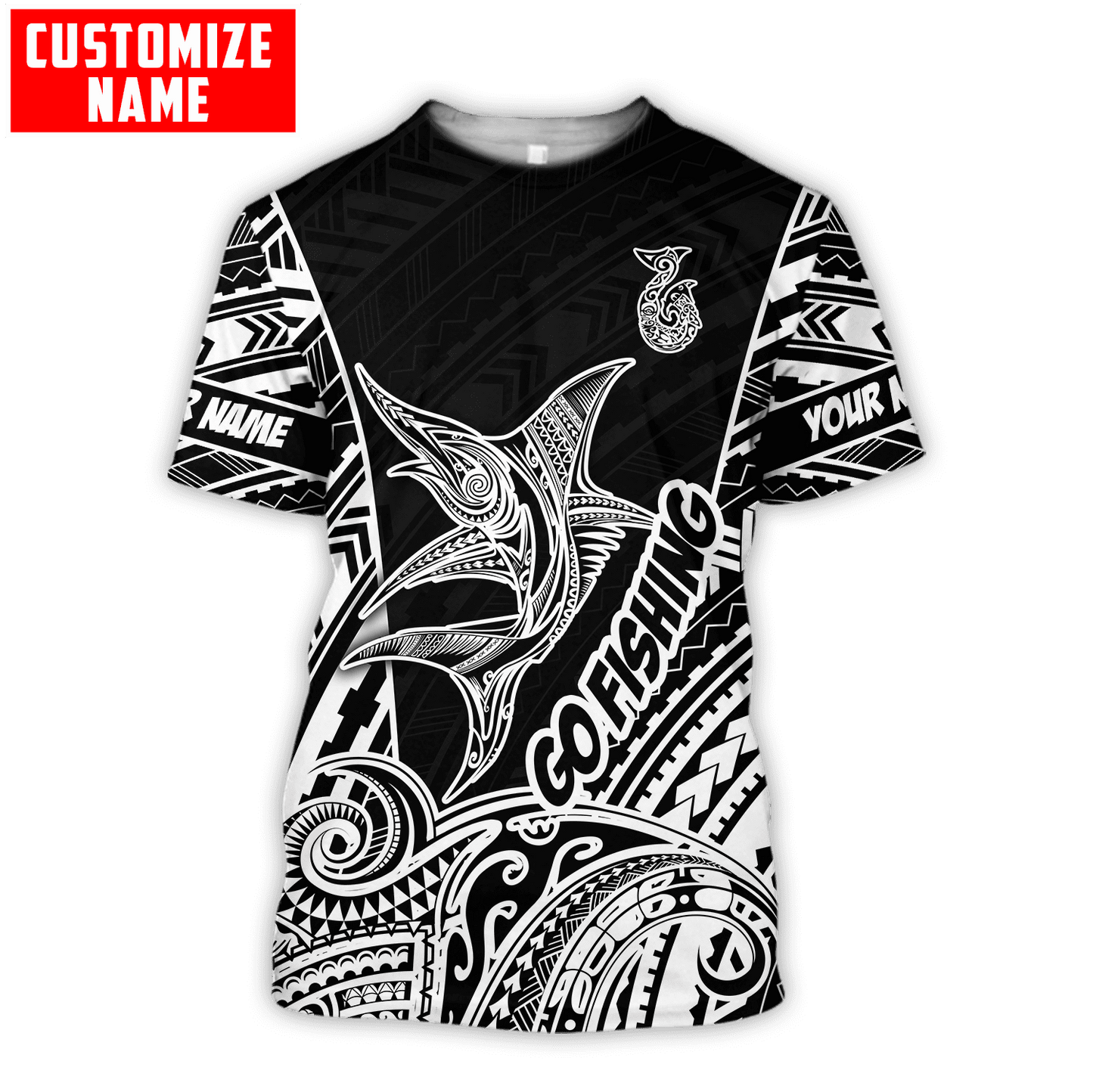 Polynesia No 22 Combo T Shirt Broad Short Go Fishing Personalize