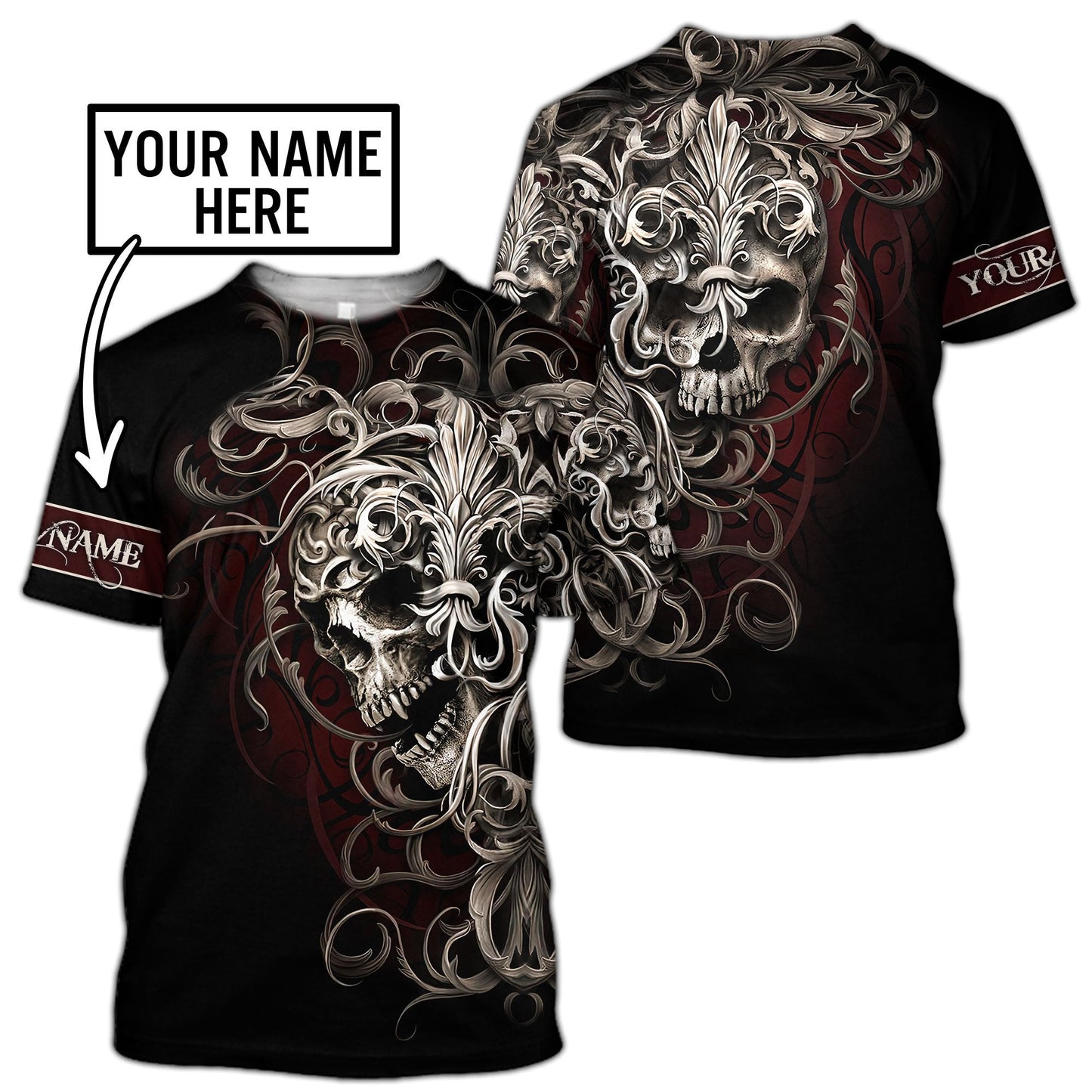 Customize Name Tattoo Skull Hoodie For Men And Women NTN06032104