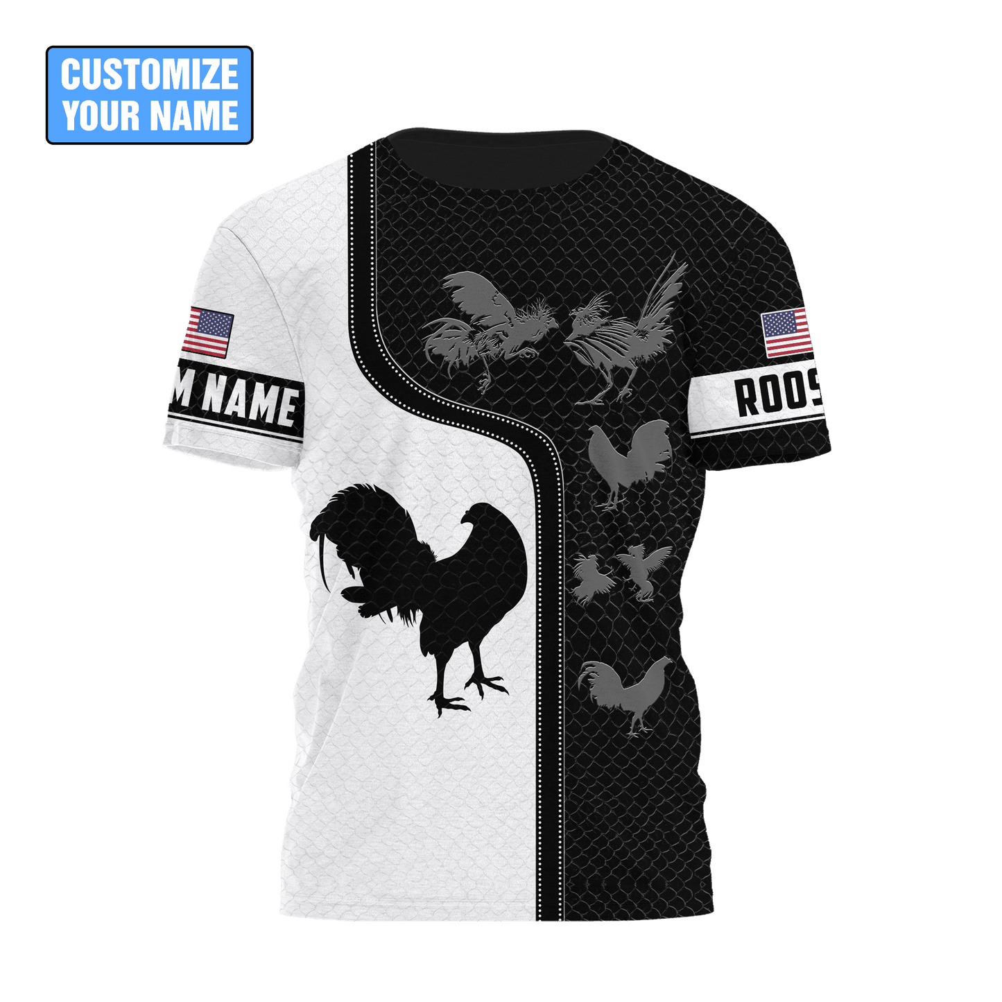 Personalized American Rooster Combo T Shirt Board Short