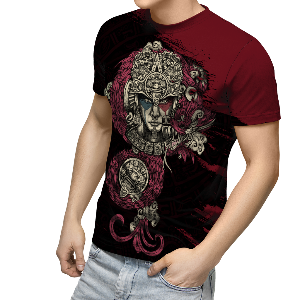 Aztec Warrior 3D All Over Printed Unisex Hoodie no2