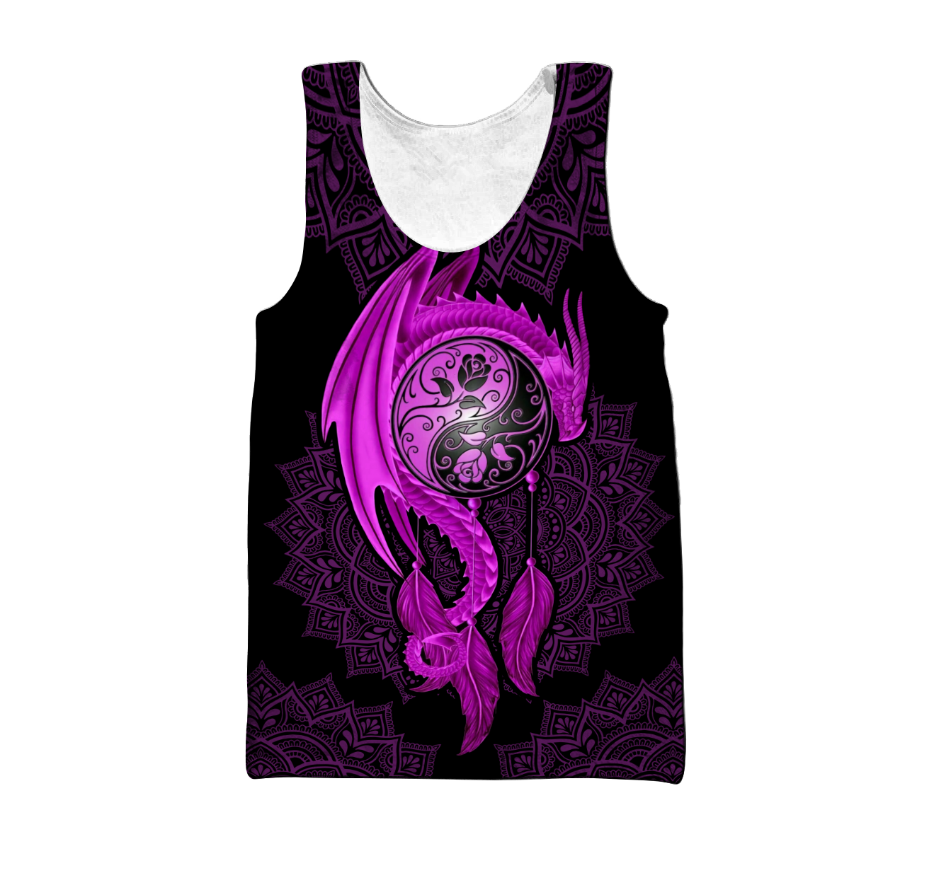 Mandala Purple Dragon Tattoo Shirt For Men and Women-NM