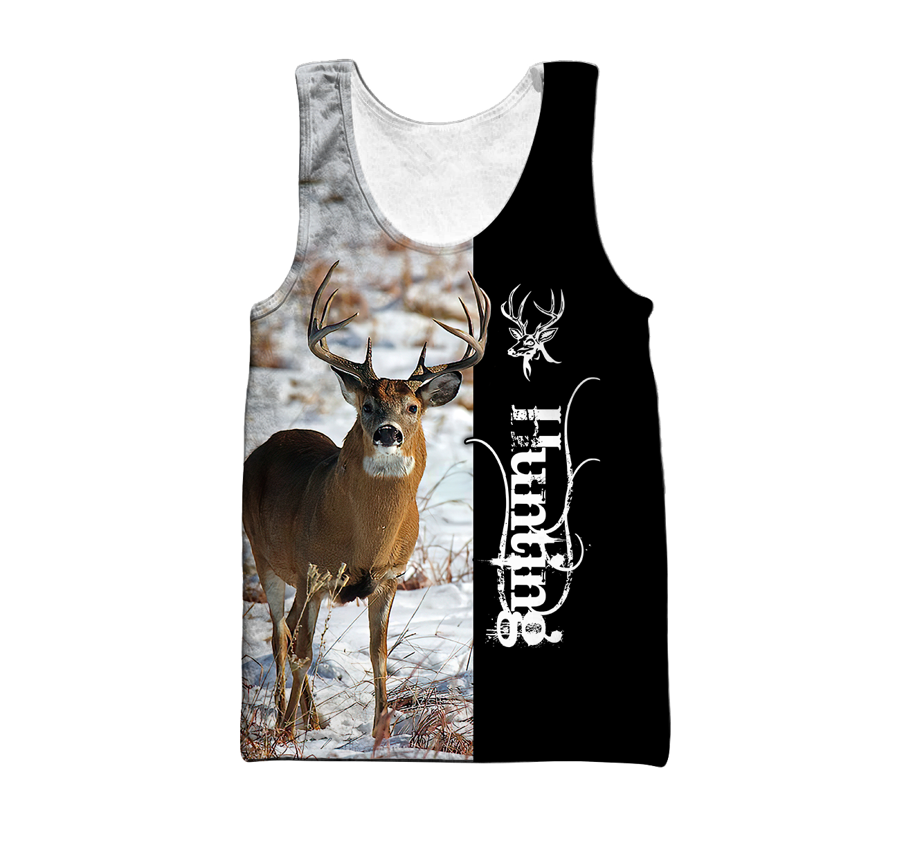 Premium Deer Hunting for Hunter Half White Camo 3D Printed Unisex Shirts