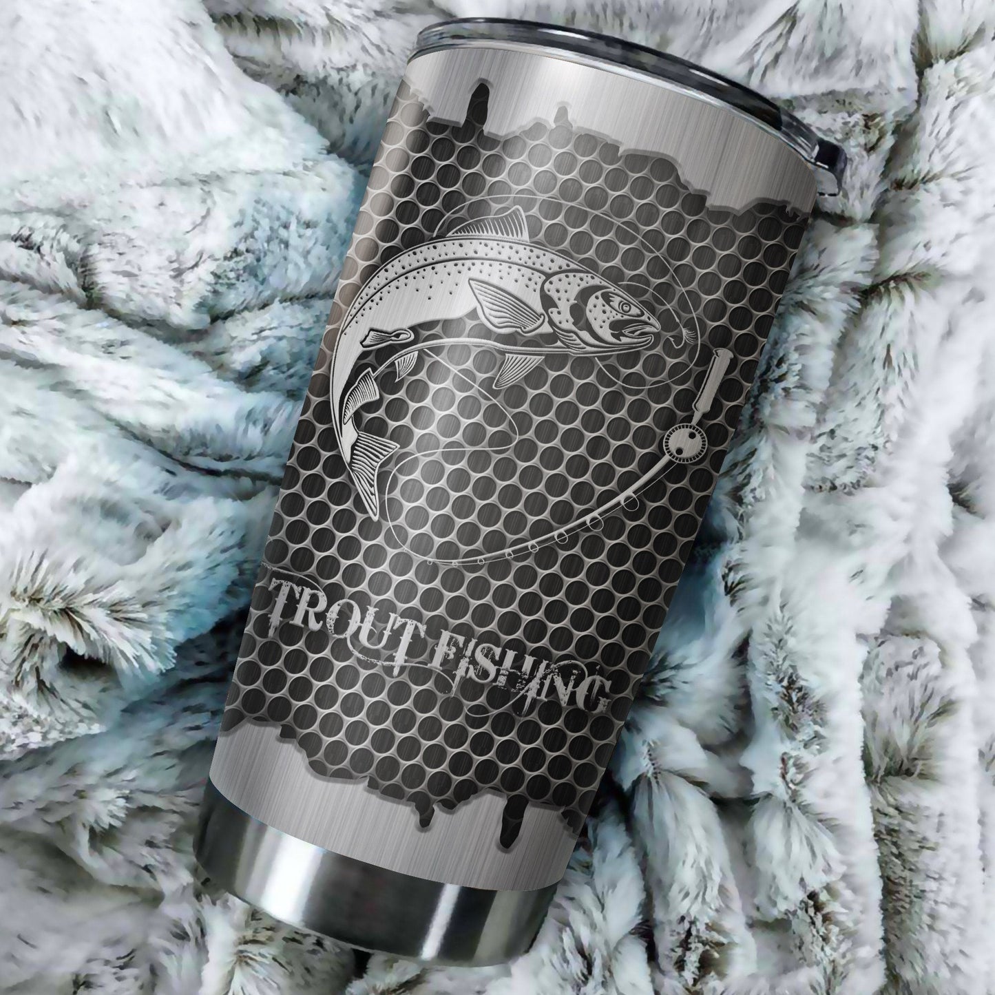 Trout Fishing Metal Stainless Steel Tumbler 20 Oz HC27510 - Amaze Styleโข-Tumbler