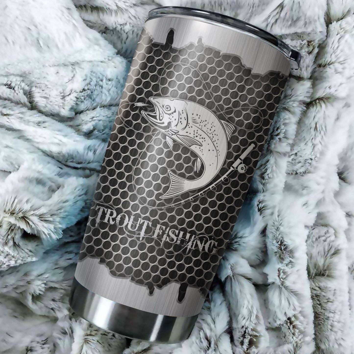 Trout Fishing Metal Stainless Steel Tumbler 20 Oz HC27507 - Amaze Styleโข-Tumbler