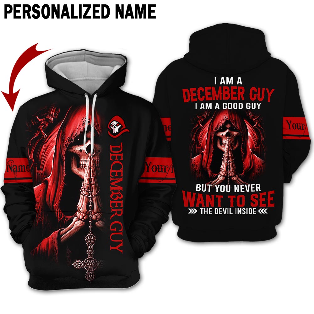 Personalized Name December Guy 3D All Over Printed Apparel