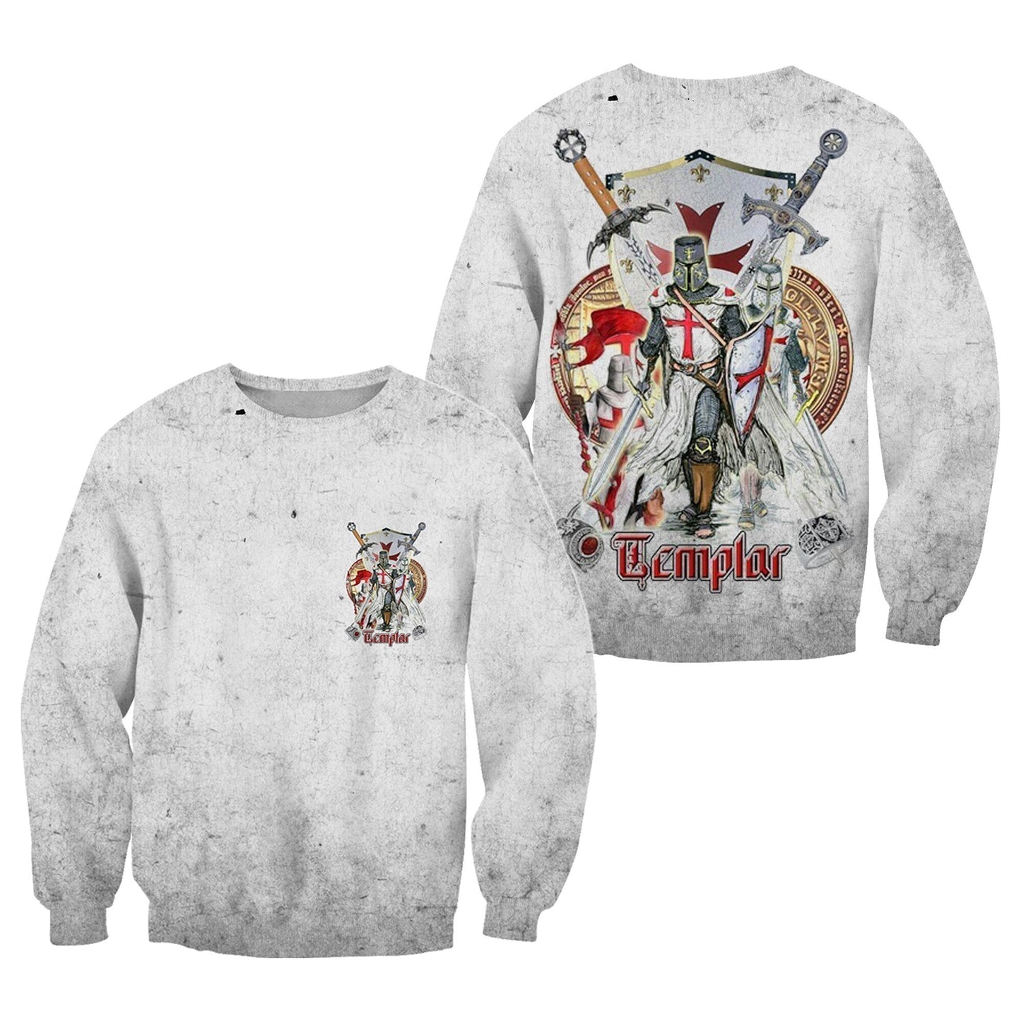 3D All Over Printed Knight Templar Art - Amaze Style™-Apparel