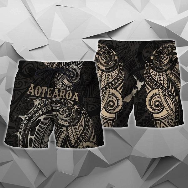 Maori Tattoo with Map New Zealand All Over Hoodie HC0805 - Amaze Style™-Apparel