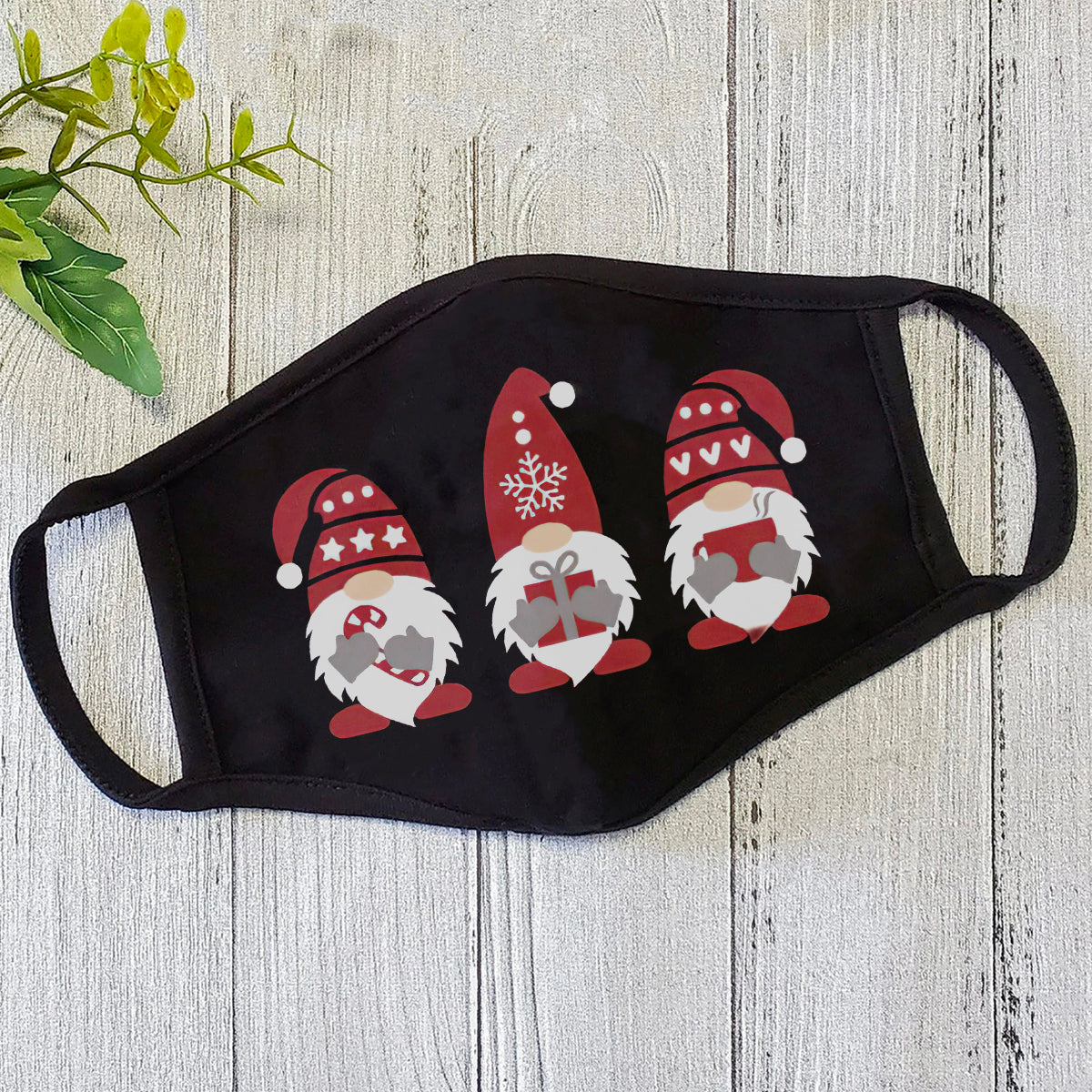 Merry Christmas Cute Gnomes Face Mask TN