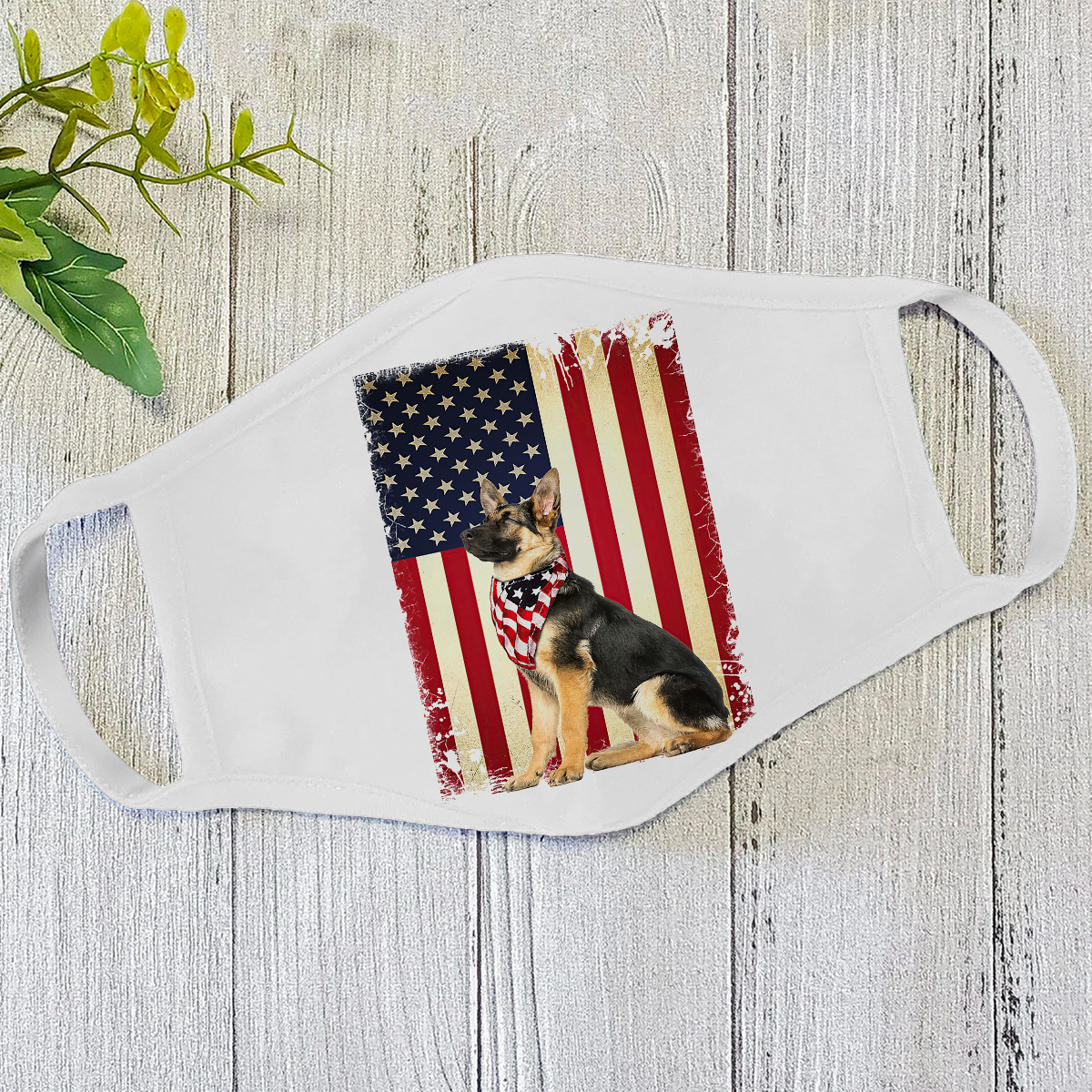 German Shepherd Police Dog Mask Polyblend Face Mask DL