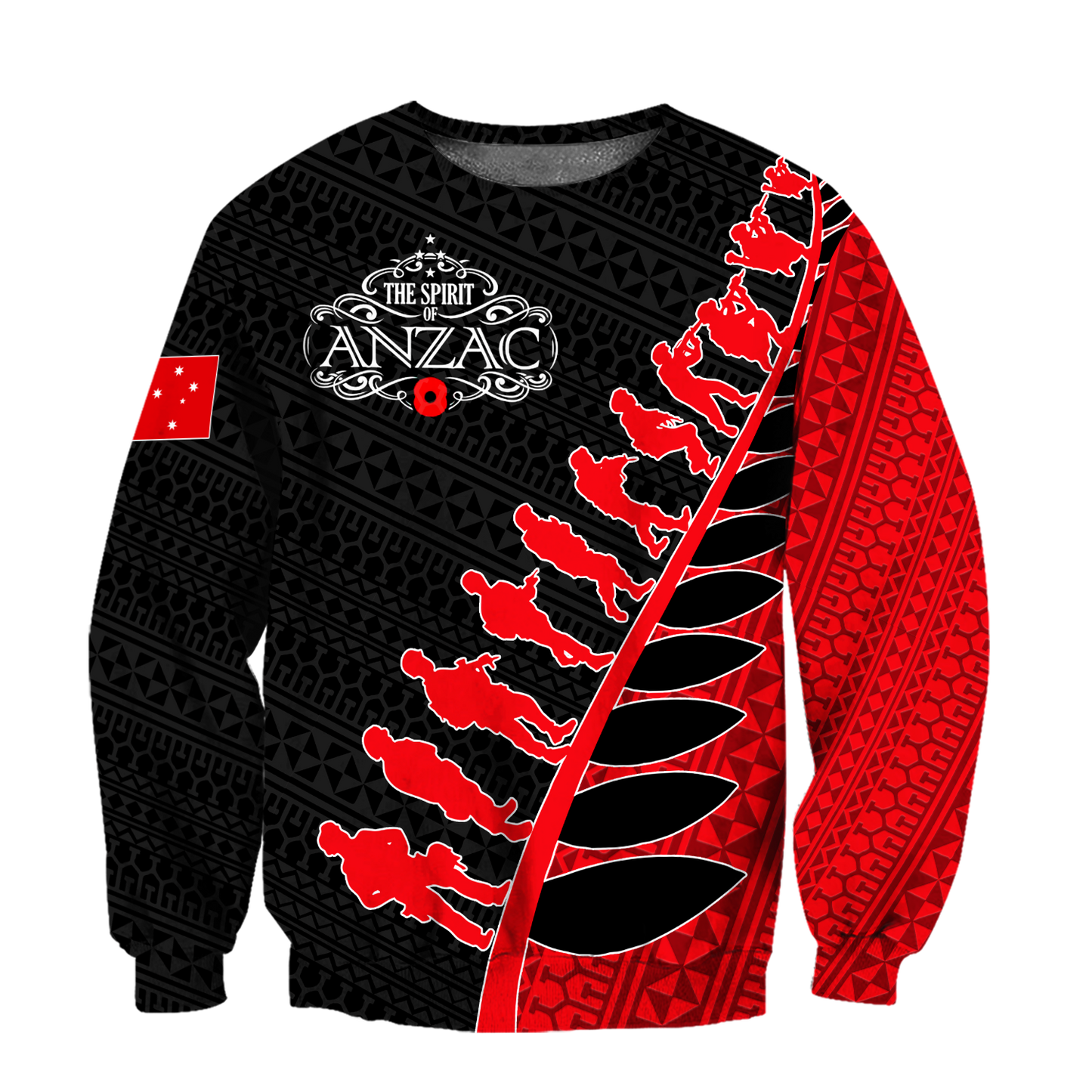 Amazing Polynesian Special Anzac Army Unisex Deluxe Hoodie ML