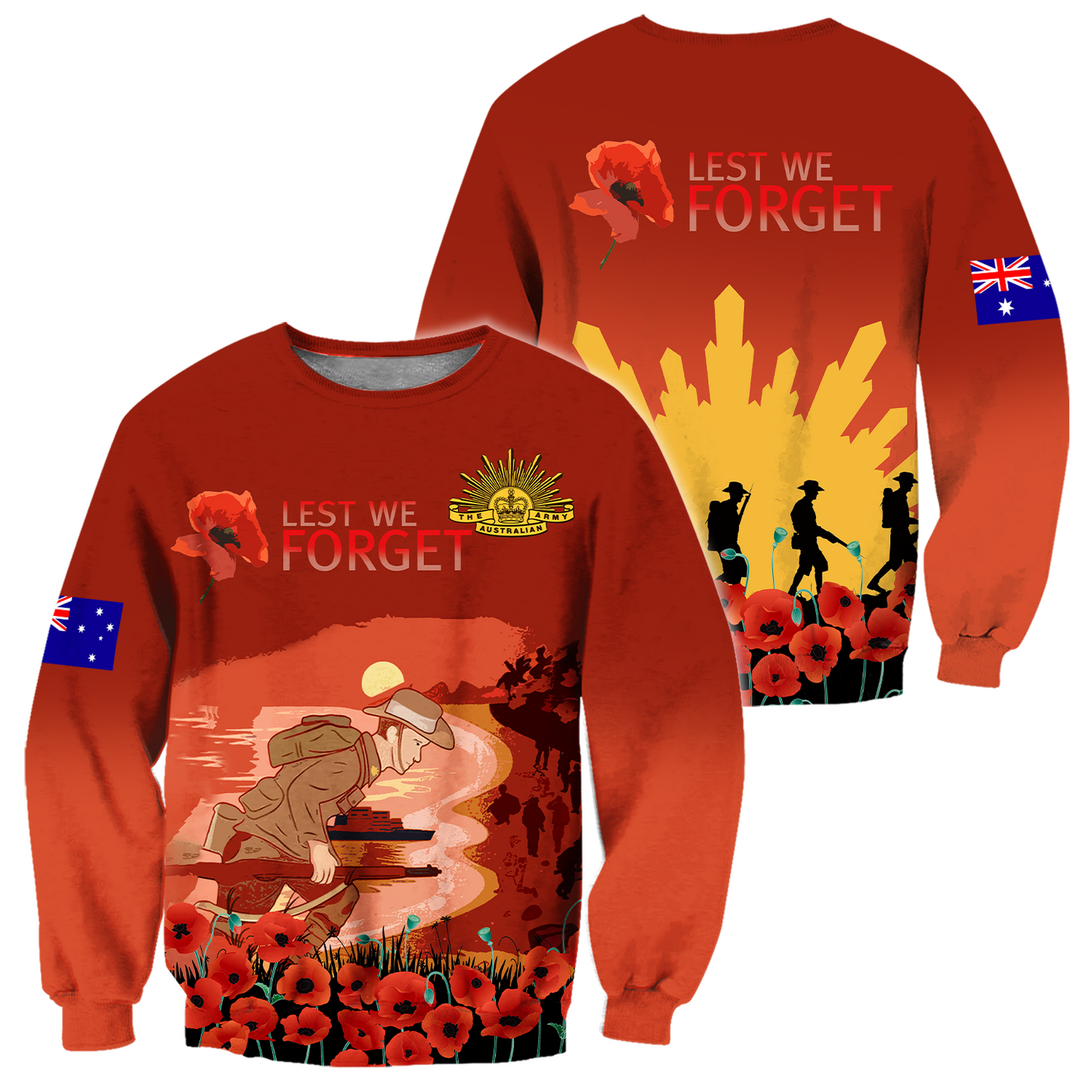 Premium Unisex Hoodie Remember Anzac Day ML