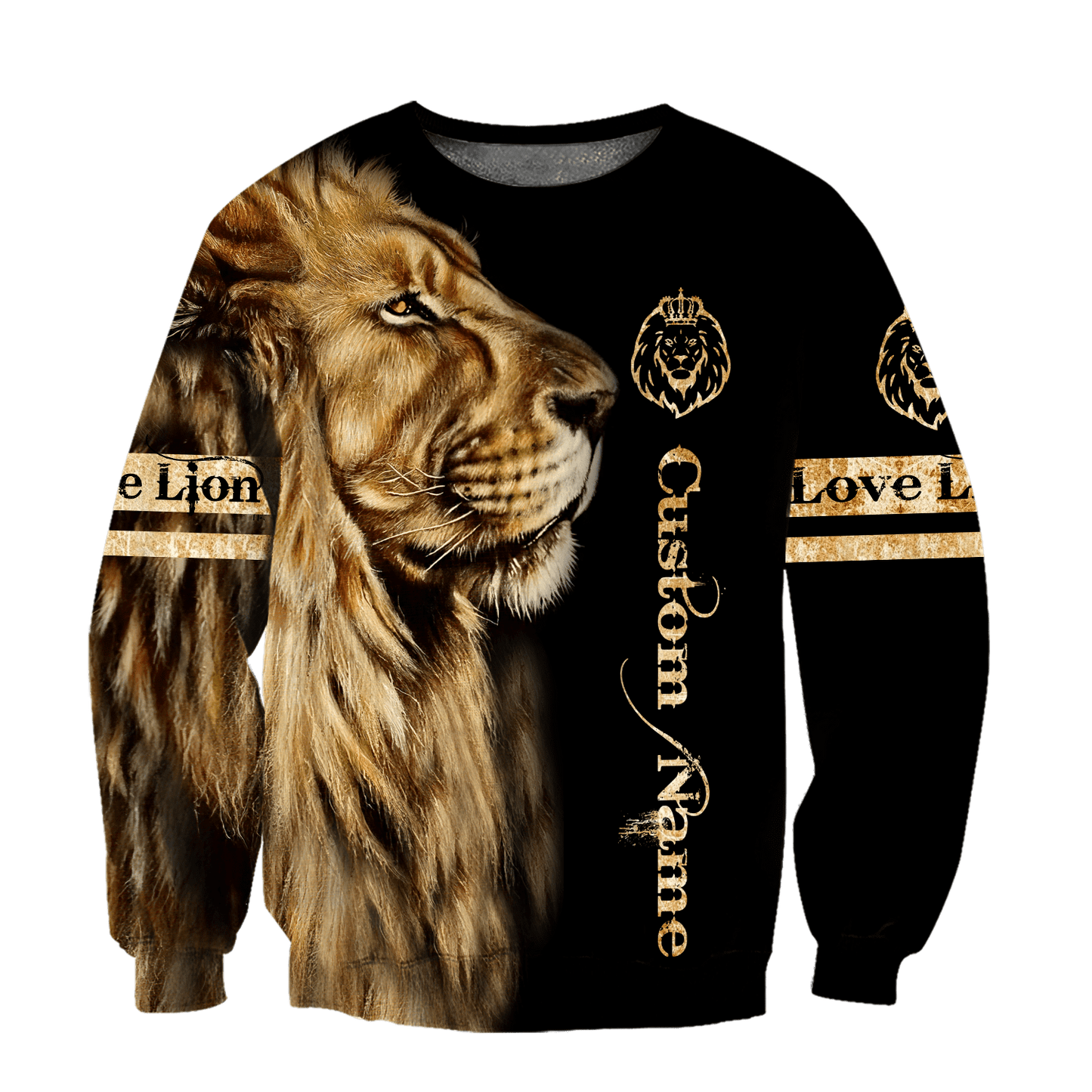 Customize Name King Lion 3D All Over Printed Unisex Shirt